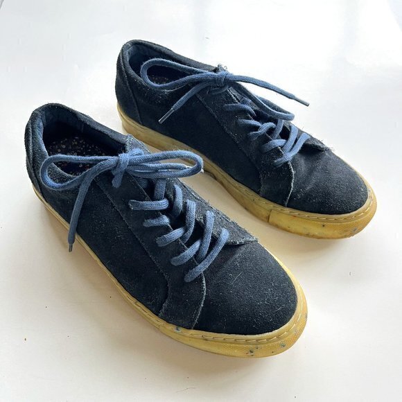 Moods of Norway Sandnes Low Top Sneakers Navy Lace Up Athletic Size 41 US Size 8 - Picture 1 of 10
